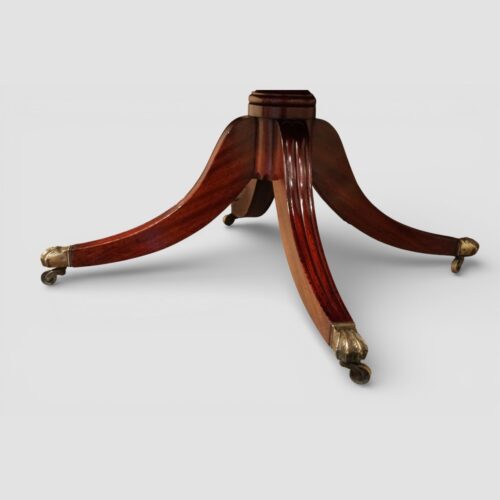 Regency style twin pillar dining table base