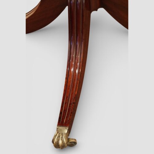 Regency style twin pillar dining table leg