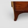 Regency mahogany small bow front chest foot