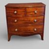 Regency mahogany small bow front chest front