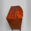 Regency mahogany small bow front chest top detail