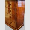 Victorian burr walnut chest of drawers corner detail