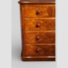 Victorian burr walnut chest of drawers rounded corner
