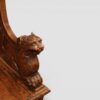 Victorian carved oak settle arm