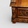 Victorian carved oak settle green man