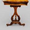 Victorian walnut serpentine card table end