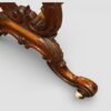 Victorian walnut serpentine card table leg detail