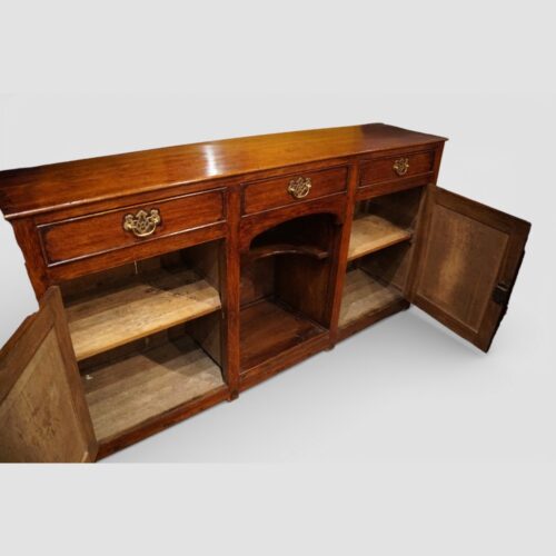 19thc oak dog kennel dresser base interior