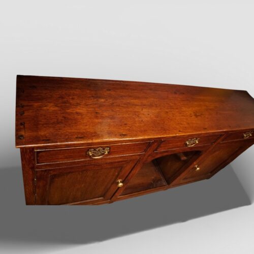 19thc oak dog kennel dresser base top