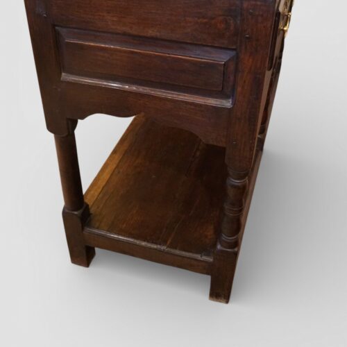 Antique oak pot board dresser base c.1780 end panel