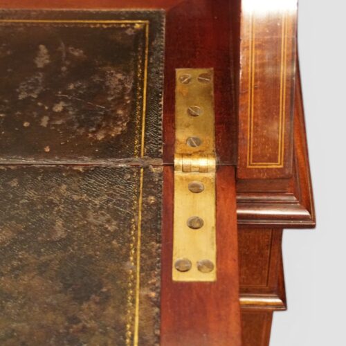 Edwardian inlaid ladies desk strap hinge