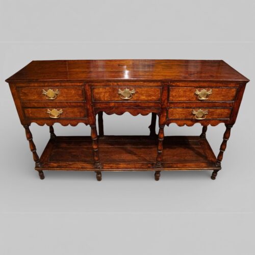 Georgian oak pot board dresser base