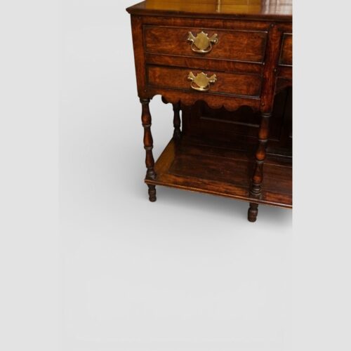 Georgian oak pot board dresser base corner