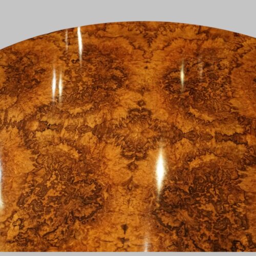 Victorian burr walnut coffee table burr detail