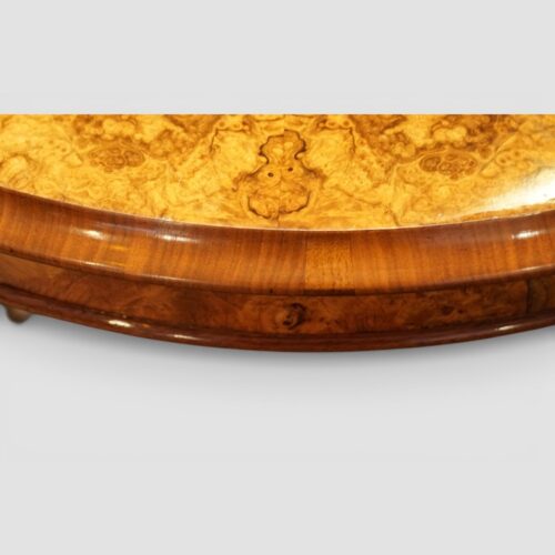 Victorian burr walnut coffee table edge moulding