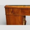 Victorian burr walnut pedestal desk detail back