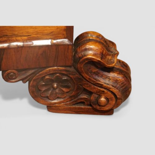William IV rosewood circular dining table foot