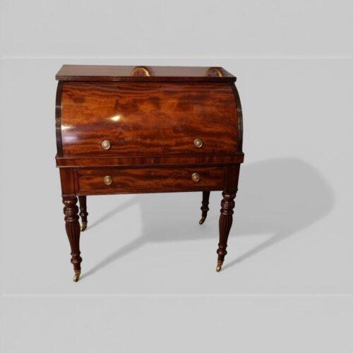 19thc mahogany cylinder desk