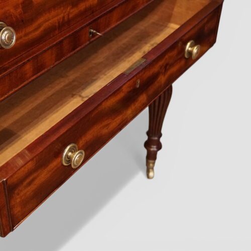 19thc mahogany cylinder desk drawer