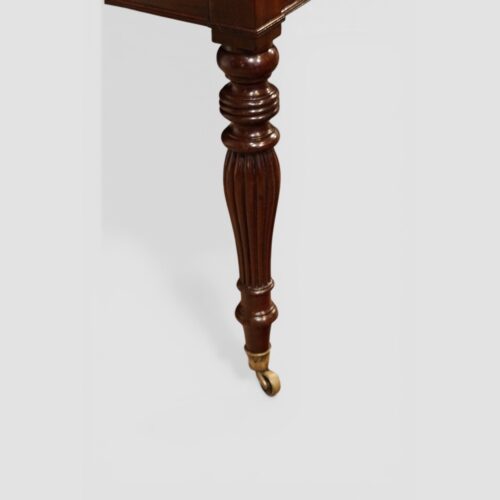 19thc mahogany cylinder desk leather