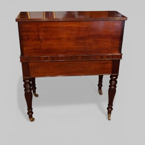 19thc mahogany cylinder desk rear