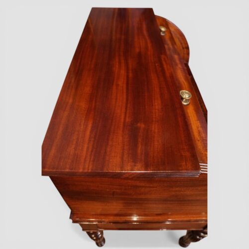 19thc mahogany cylinder desk top surface