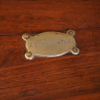 Antique brass bound teak trunk name plate