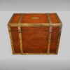 Antique brass bound teak trunk rear