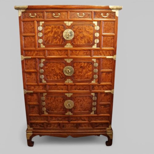 Antique Burr Elm Korean cabinet