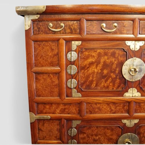 Burr Elm Korean cabinet detail