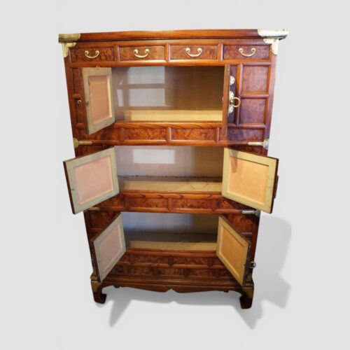 Burr Elm Korean cabinet interior