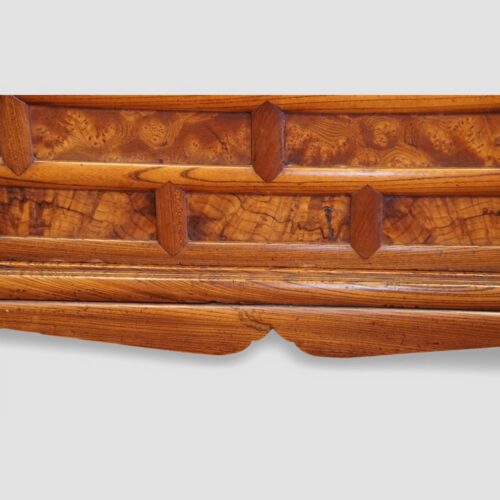 Burr Elm Korean cabinet shaped apron