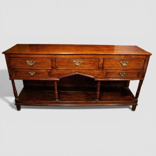 George III oak dresser pot board dresser base