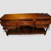 George III oak dresser pot board dresser base drawers open