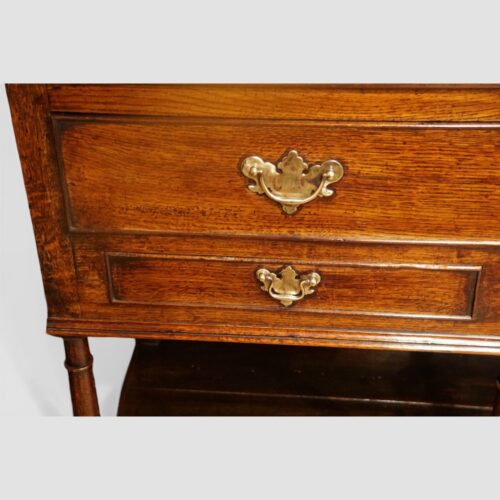 George III oak dresser pot board dresser base end drawers