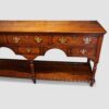 Georgian oak dresser base front detail