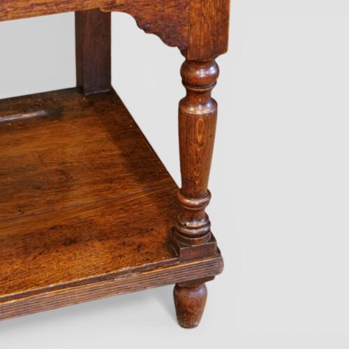 Georgian oak dresser base turned front leg