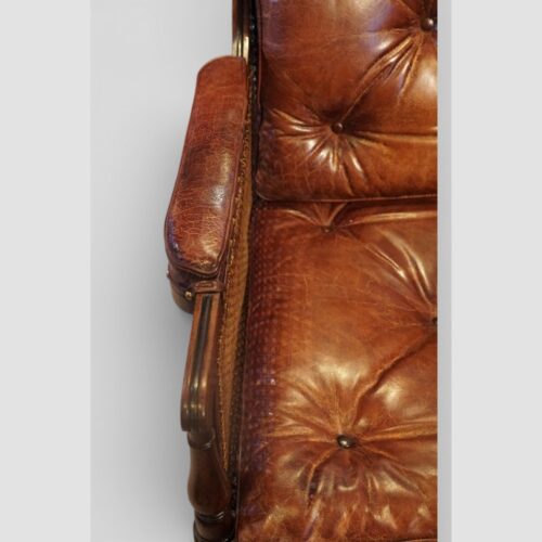Regency mahogany bergere chair arm