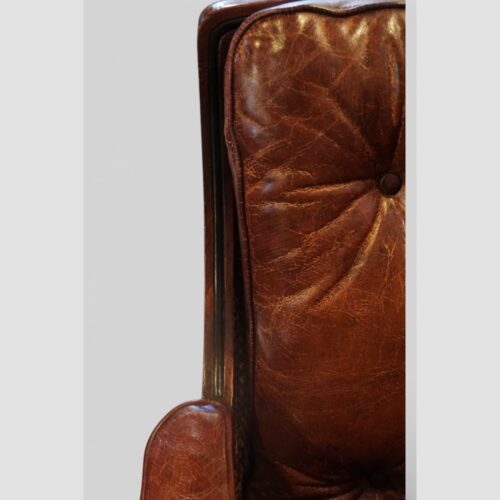 Regency mahogany bergere chair upright