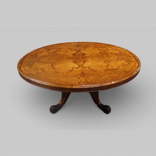 Victorian burr walnut coffee table