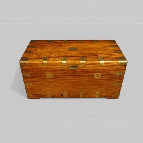 Victorian camphor wood campaign trunk
