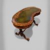 Victorian inlaid walnut kidney desk angle view