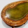 Victorian inlaid walnut kidney desk end inlays