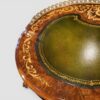 Victorian inlaid walnut kidney desk end top