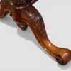 Victorian inlaid walnut kidney desk leg