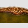 Victorian inlaid walnut kidney desk marquetry
