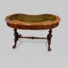 Victorian inlaid walnut kidney desk rear