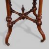 Victorian inlaid walnut wine table base