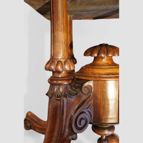 Victorian burr walnut oval coffee table