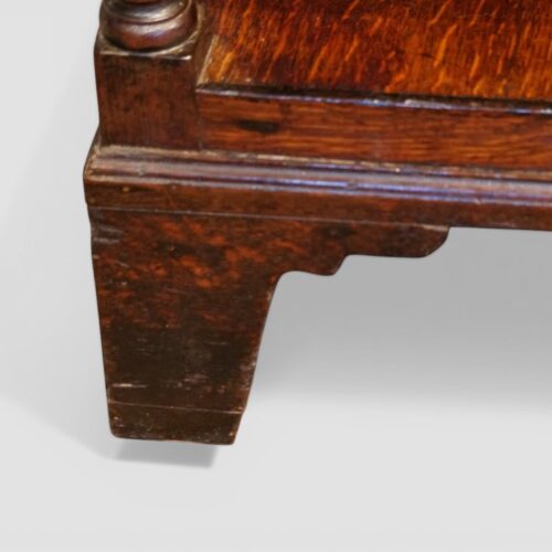 Antique oak pot board dresser base, 1820 bracket foot